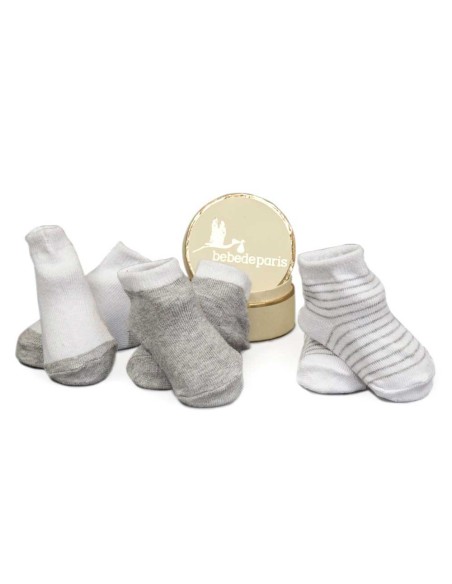 cajita regalo pack calcetines gris